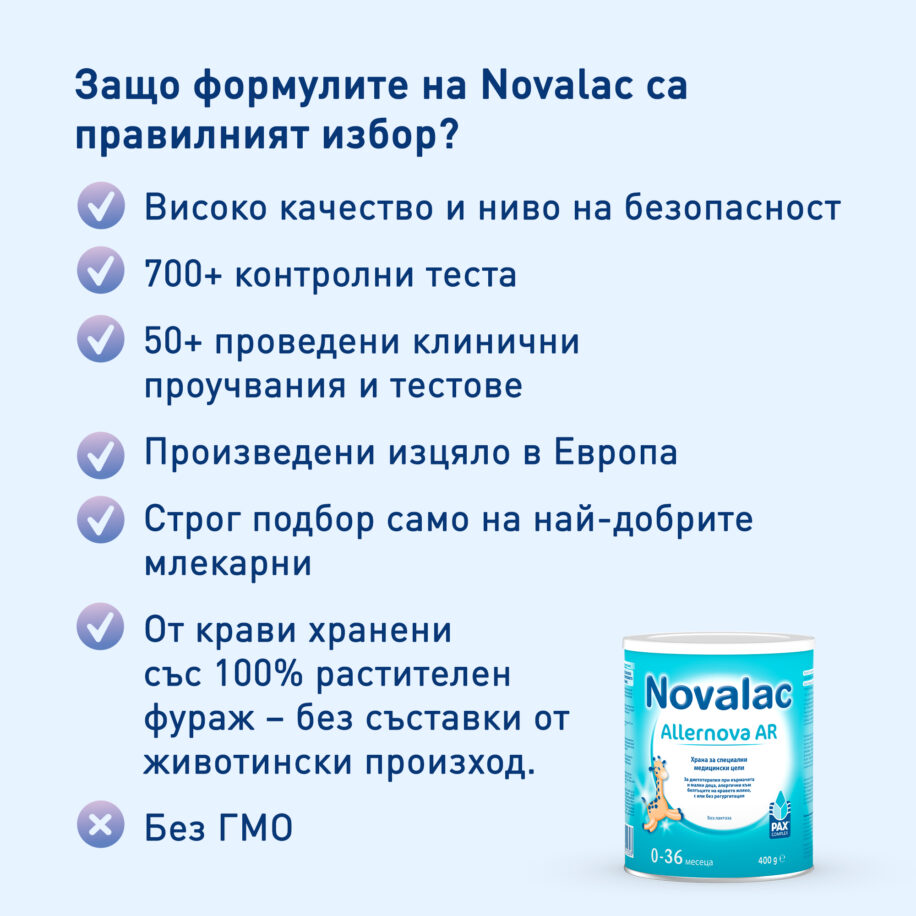 Предимства Novalac Allernova AR