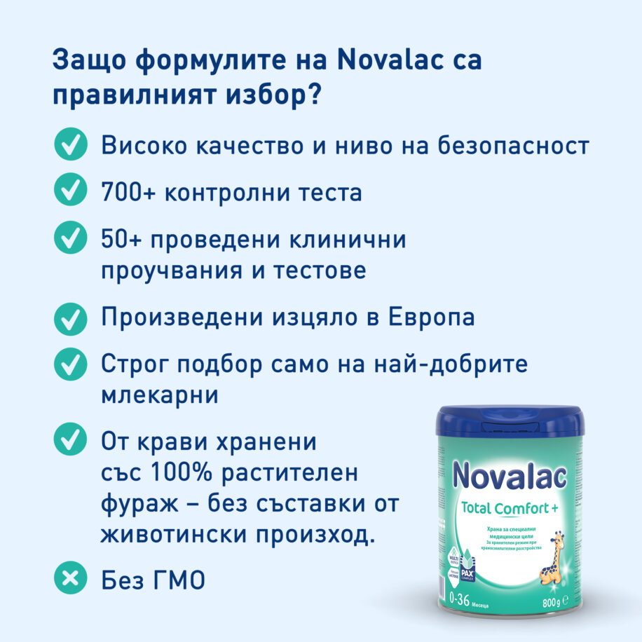 Предимства Novalac Total Comfort + 